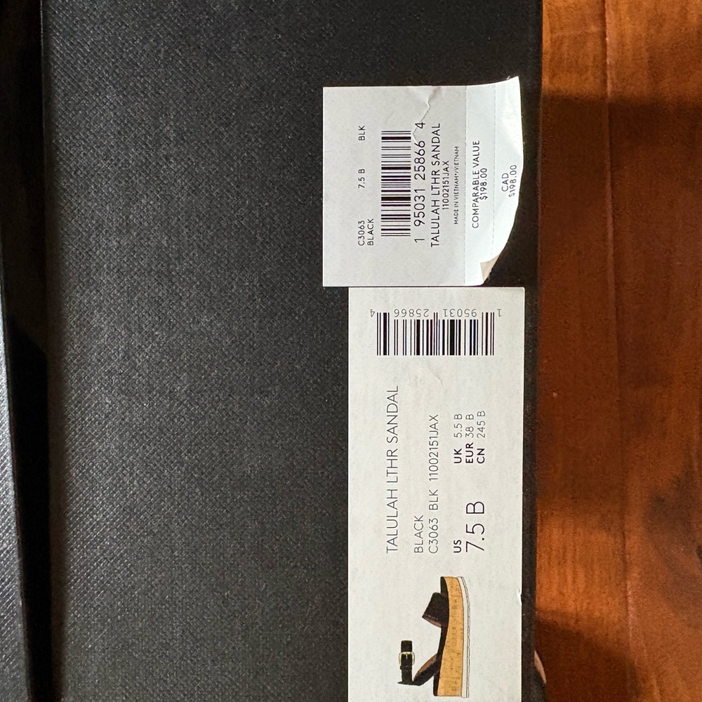 *NEW* COACH Talulah Leather Sandal - Black - Size 7.5 - Picture 6 of 6